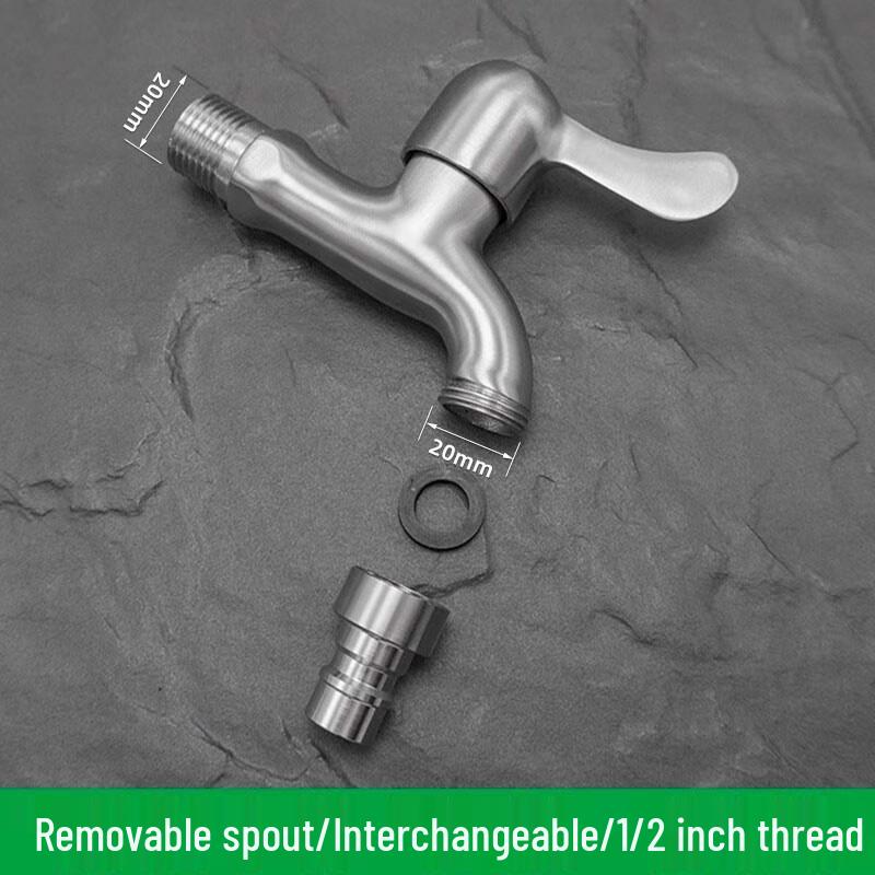 Lujing 304 Stainless Steel Single Cold Water Faucet