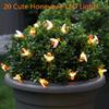 100LED Solar Bee String Lights Outdoor Fairy Light Christmas Garland 8 Modes Waterproof Patio Garden Party Xmas Decor
