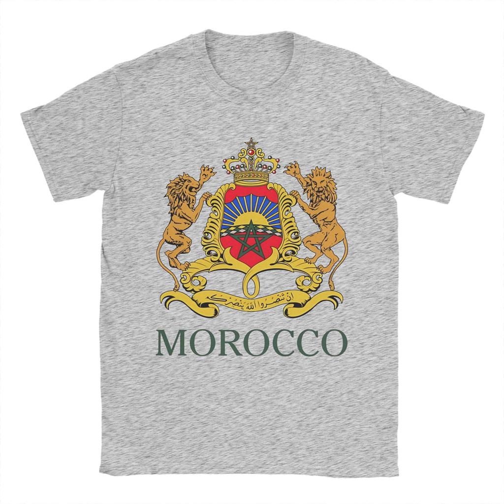 Coat of Arms of Morocco Cotton TShirt For Man Summer Y2K TShirts Breathable Trending Tee Shirt Oversize Dropshipping Clothing