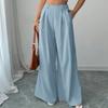 Women's Loose Fit Wide Leg Trousers High Waist Casual Office Pants Pleated Front Relaxed Fit Workwear Bottoms for Everyday Wear