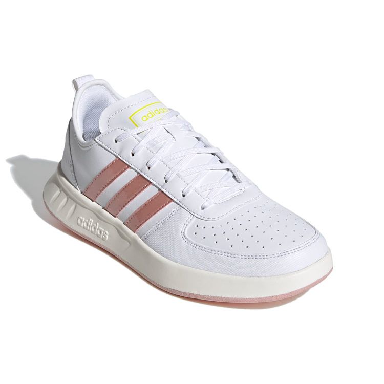 Adidas Court80s PU Retro Casual Tennis Low-Top Sneakers Women Sneakers White Pink EG8265