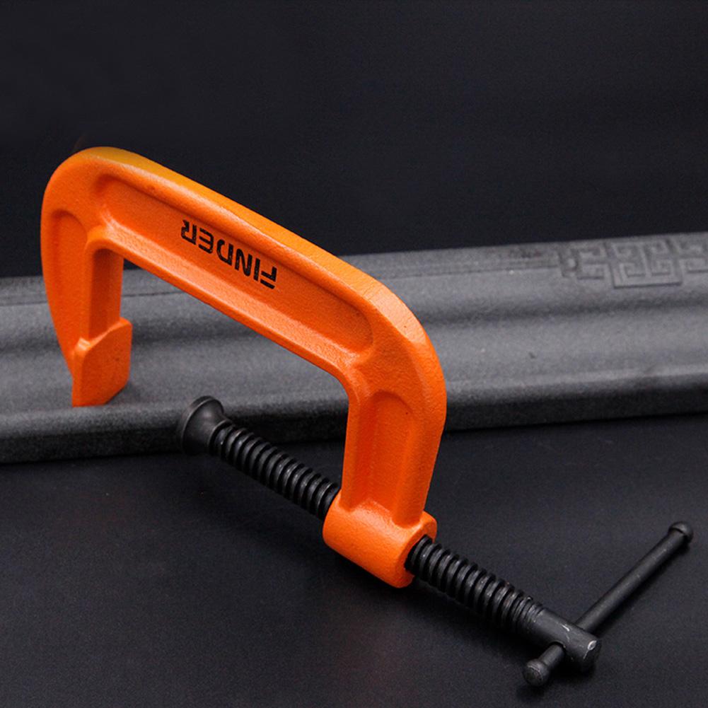 Premium Heavy Thicken G Type Hand Screw Clamp with Carbon Steel Rod(1 Inch)