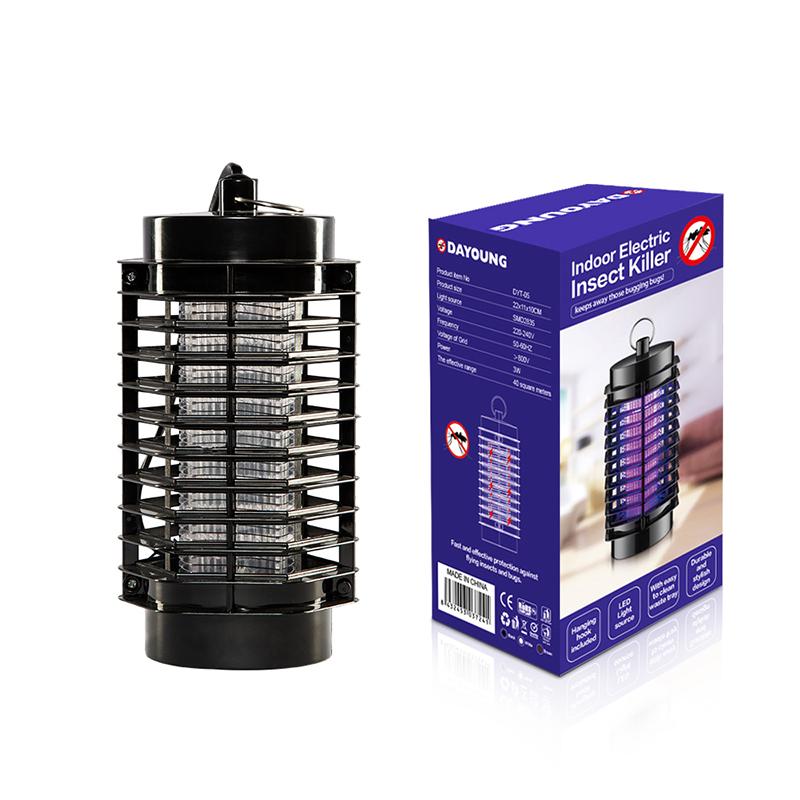 Dayoung Electric Fly Killer Light Indoor and Outdoor Mosquito Zapper ABS Insect Trap for Garden Patio Solid State