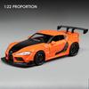 Simulation 1/22 Toyota Supra Alloy Classic Sports Car Model Diecast Children's Toy Vehicle Birthday Gift Collection Miniature Voiture
