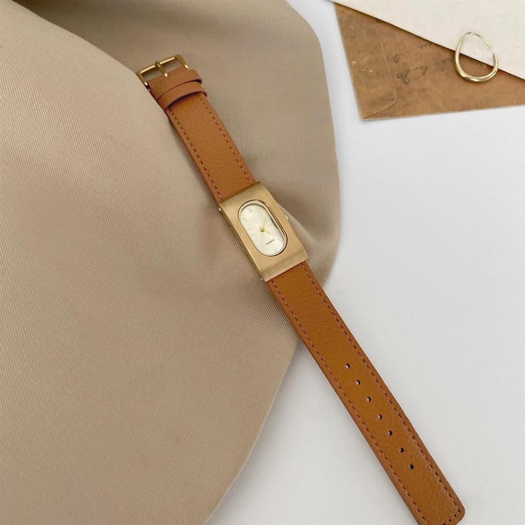 2025 new women's watch Angola red fashion women's simple temperament niche light luxury women's quartz watch