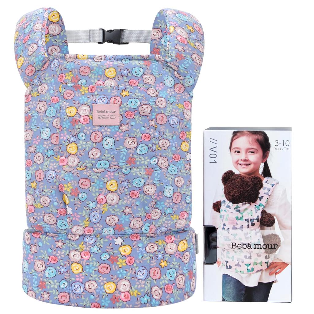 Bebamour Baby Carrier Mini Doll Carrier Cotton Carrying Parts for Dolls Pretend Play Birthday Gift [Baby Amour] 2-way (Strawberry)