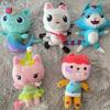 Anime Gabby's Dollhouse Plush Toy Mercat Cartoon Stuffed Animals Smiling Cat Car Cat Hug Gaby Girl Plushie Dolls Christmas Gifts