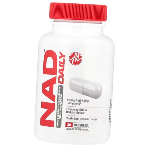 Никотинамид рибозид хлорид, NAD DAILY Anti-Aging Cellular Rejuvenator, Metabolic Nutrition  30капс (72646003)