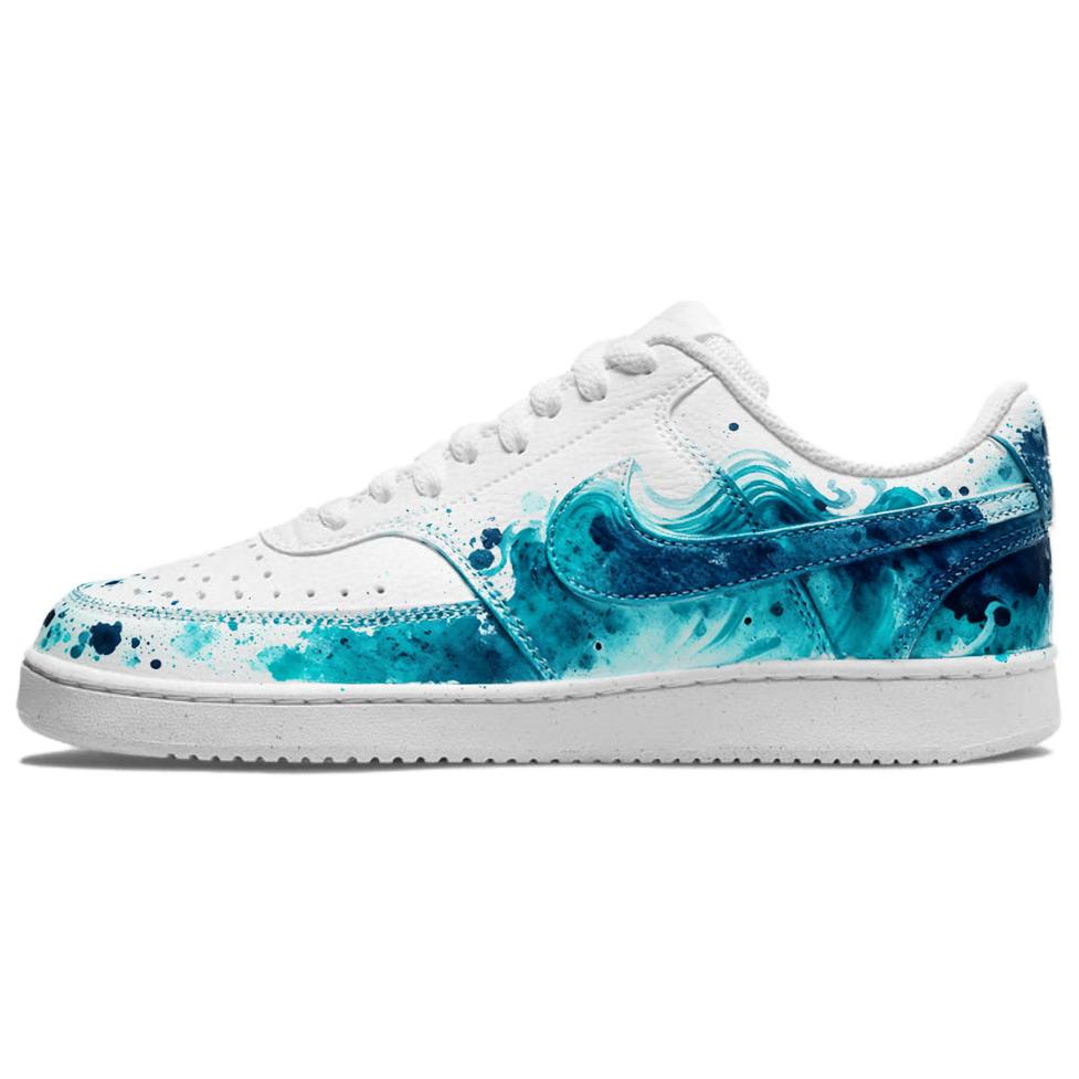 

Nike Court Vision 1 Blue Flame Ignites The Heart Abrasion Resistant Low top Skateboard Shoes Men s Blue Green White DH2987-101(team488-) 44