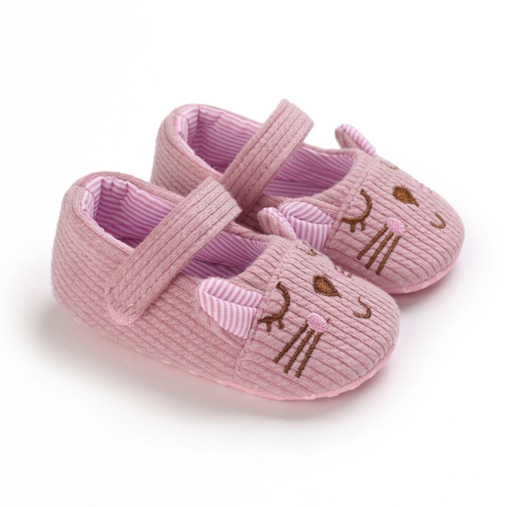 Baby Cartoon Non Slip Walking Shoes 0-18M Baby Buckle Cute Baby Shoes