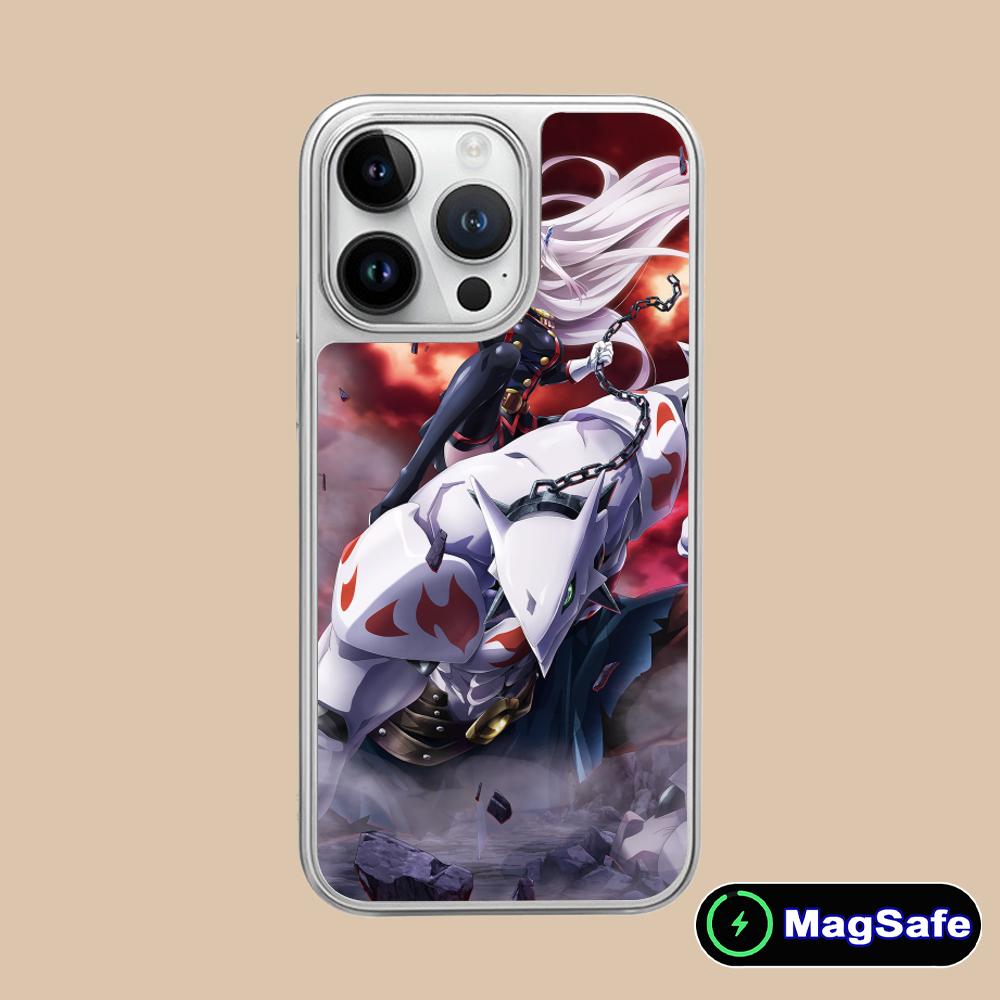 Mato seihei no slave Uzen Kyouka Phone Case for iPhone 17 16 15 14 13 12 11 Air Pro Max Plus Magsafe Silver Plating Cover