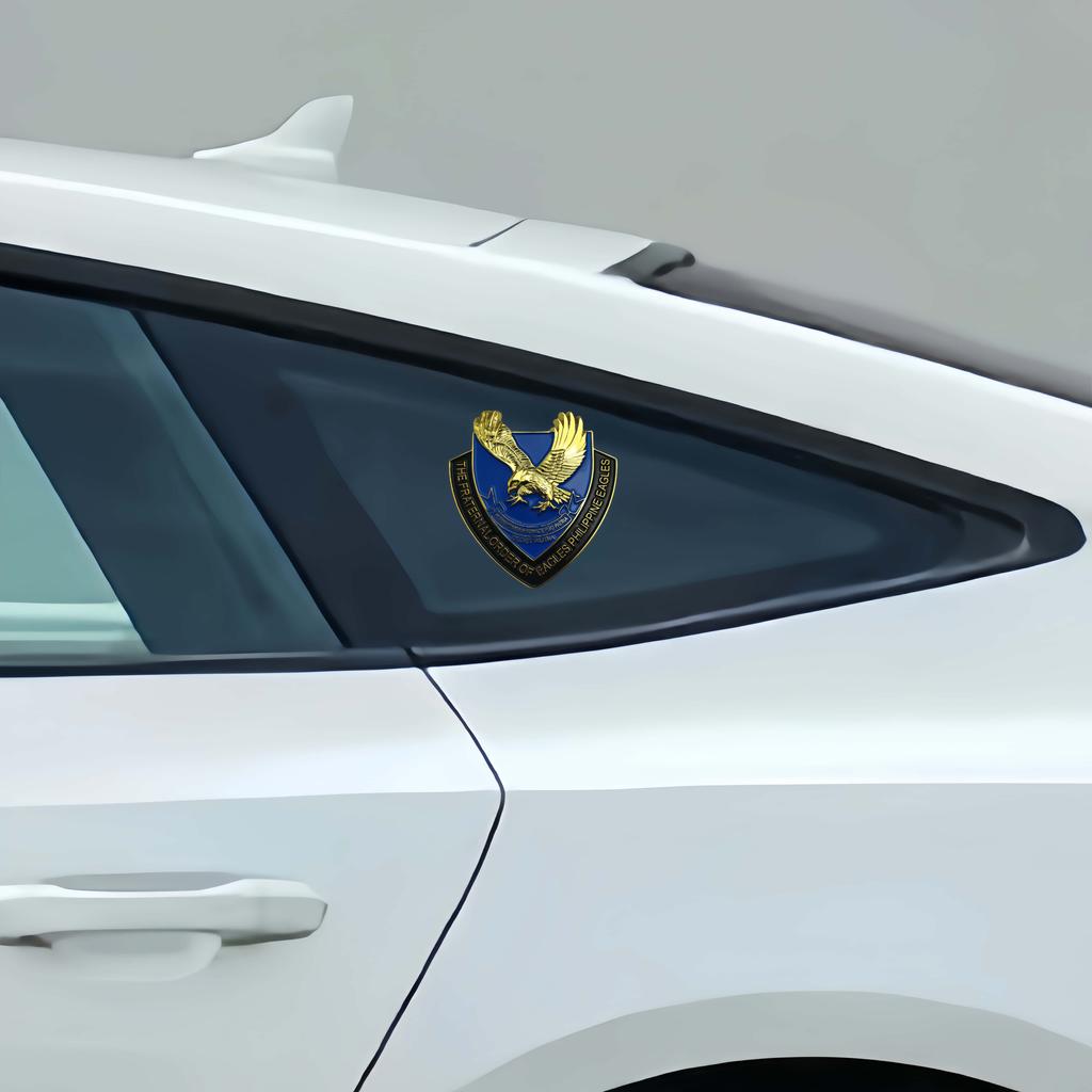 Car 3D Metal Fraternal Order of Philippine Eagles Logo Styling Decals Sticker Emblem Badge Animal Hawk Decoration Body Stickers
