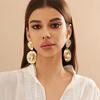 Vintage Turquoise Hat Necklace Female Necklace Personality Ethnic Wind Metal Elbow Flannel Necklace