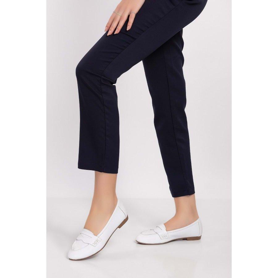 Mocassins plats décontractés en cuir véritable pour femmes