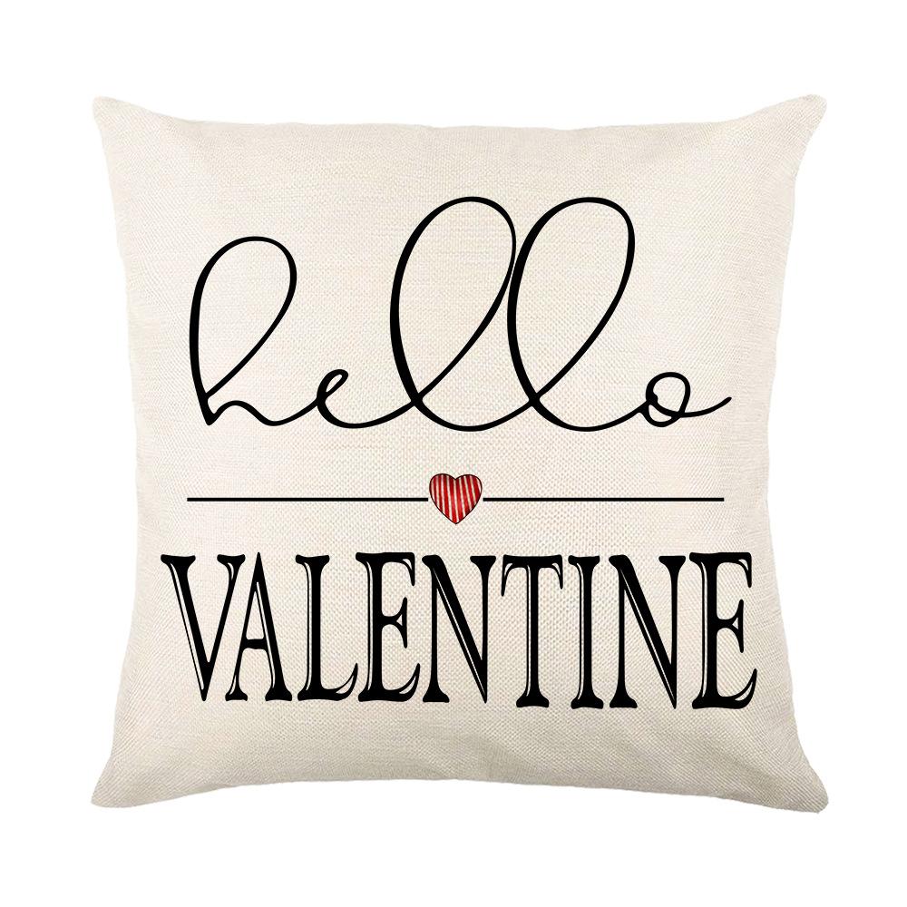 Letter Print Valentine's Day Pillow Cover Nordic Simple Polyester Love Home Sofa Cushion Cover Cushion Cover