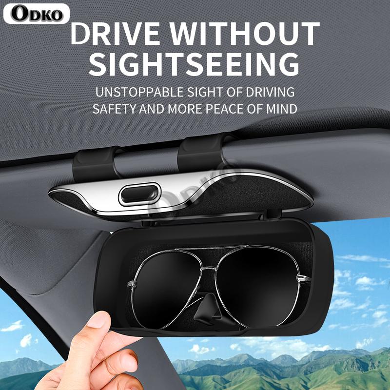 Para Toyota Prius Camry Corolla CHR RAV4 Land Cruiser Prado 150 Crown Sienna Yaris Clip Caja Estuche para Gafas de Sol en Visera de Coche