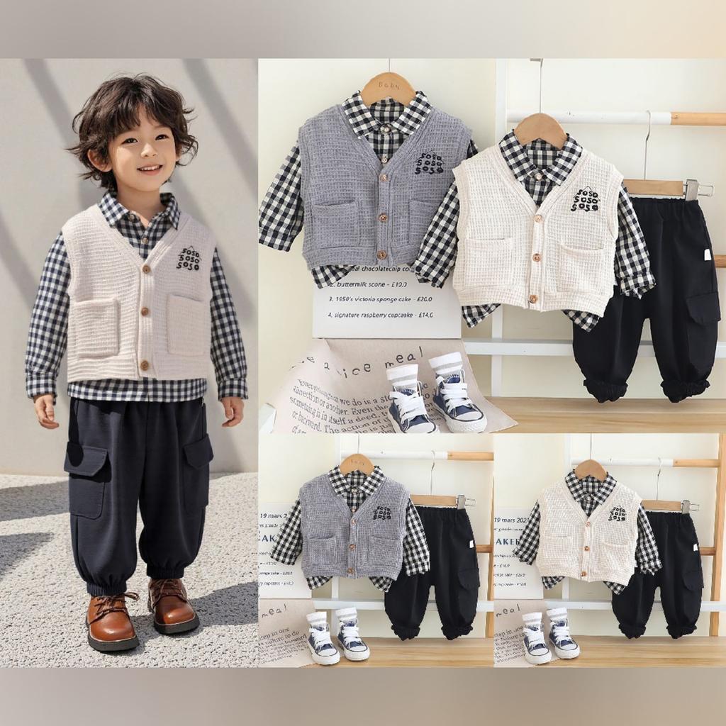 Kids Casual Long-Sleeve Set, Comfortable Daily Wear Outfits