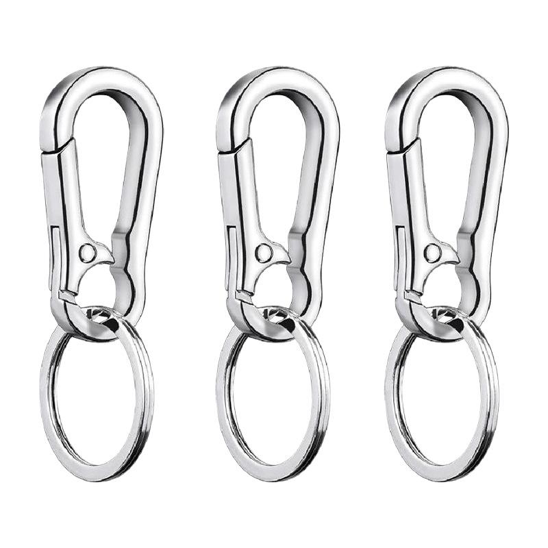 Zinc Alloy Spring Snap Hook Keychain 5Pcs Lightweight Portable for Bag Pendant DIY Craft Camping Tent Accessory Use