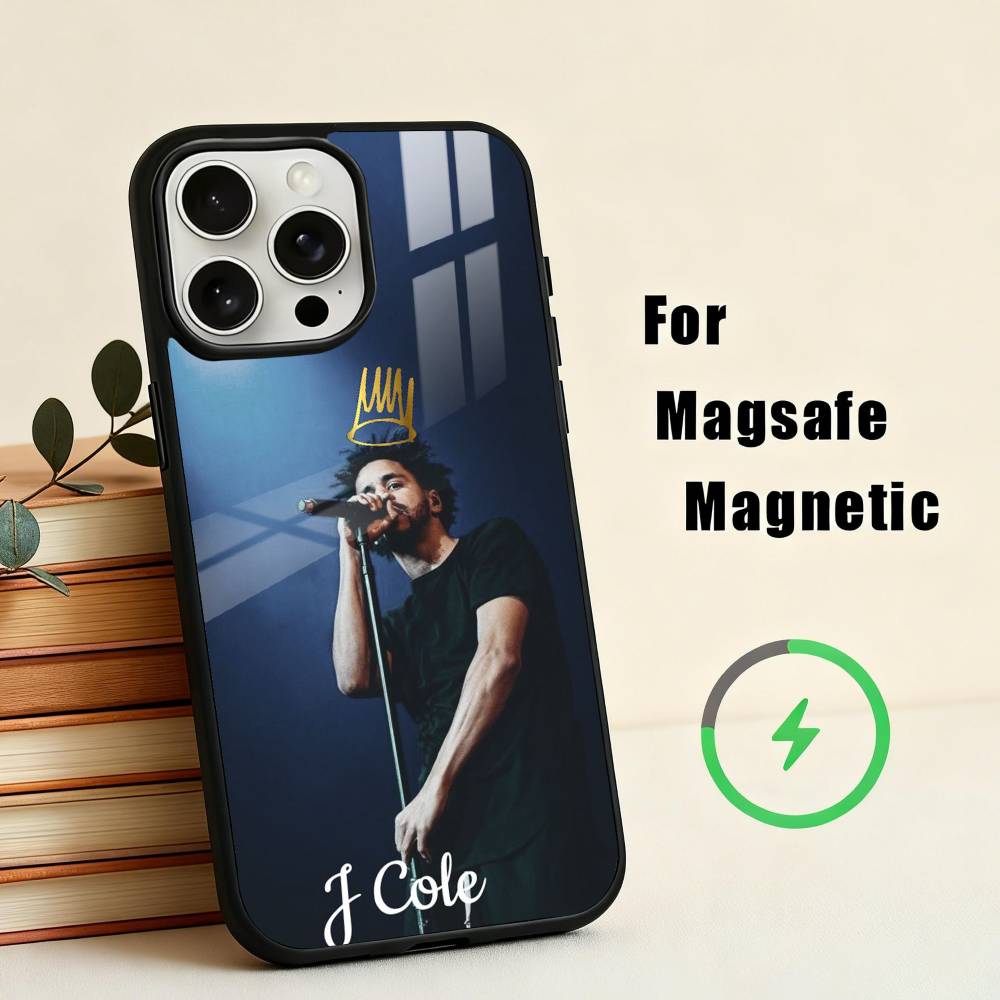 Rapper Singer J-J C-Cole-E  Phone Case For iPhone17,16,15,14,13,12,11 Plus,For Magnetic Wireless Charge Cover