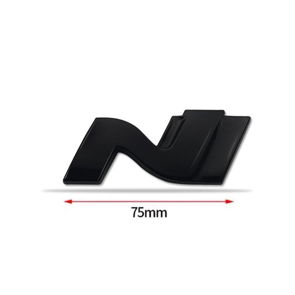 CMQW3 Car 3D Metal Sticker For Hyundai Avante Elantra N Sonata N Line Veloster KONA i30 Fastback Trunk Badge Fender Trim Logo Decorate