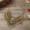 Ethnic European and American Retro Tassel Necklace Exaggerated Sweater Clavicle Chain