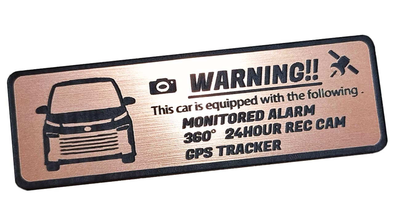 

Honami Works VOXY 90 Series Security Emblem 24 Hour Surveillance Dash Cam GPS Tracker Sticker