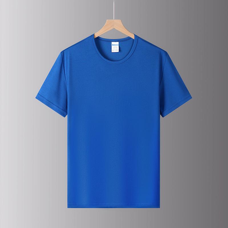 Casual Sports Ice Silk T-shirt Men's Round Neck Top
