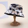 Doodle letter double-sided bucket hat, European and American fashionable casual sunshade hat, men's and women's spring/summer outing pot hat