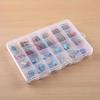 24 Compartments Clear Jewelry Box, Plastic Organizer Storage Container With Adjustable Dividers For Jewelry Crafts Beads