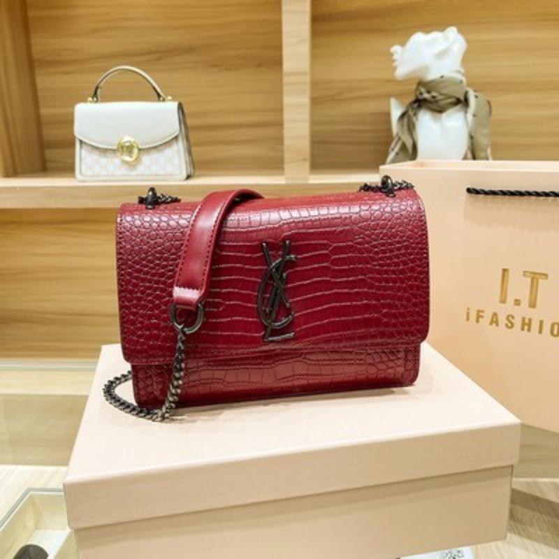 

Hvauen poplar forest leather bag new light luxury shoulder chain versatile messenger women s bag