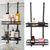 2 Layers Bathroom Shelf Organizer Over the Door Set Toilet Shower Hanging Storage Rack