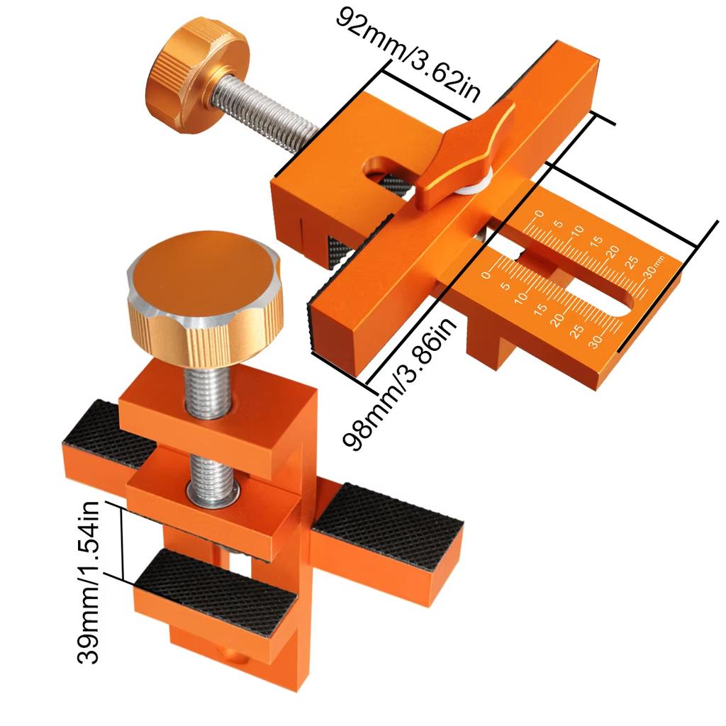 Cabinet Door Installation Jig, Cabinet Closet Door Quick Positioning Aid Tool for Woodworking, Wardrobe Door Artifact, Aluminum