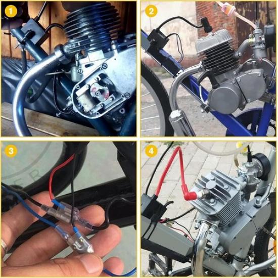 80cc Motorized Bike CDI Ignition Coil Magneto Coil Spark Plug Kit for 50cc 49cc