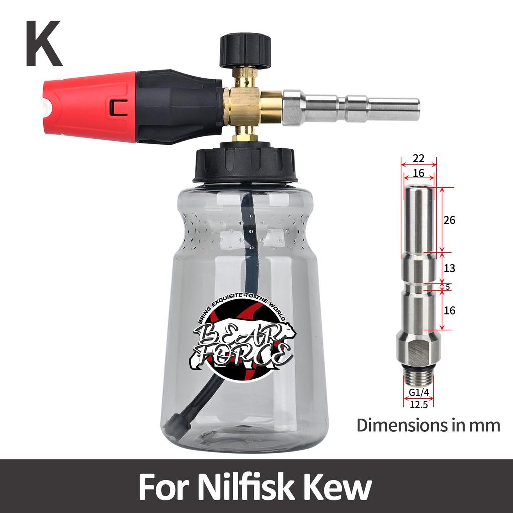 Pressure Washer Snow Foam Lance Foam Nozzle Car Wash Foam Maker for Karcher Elitech Daewoo Bort AR Bosche Mac Pressure Washer