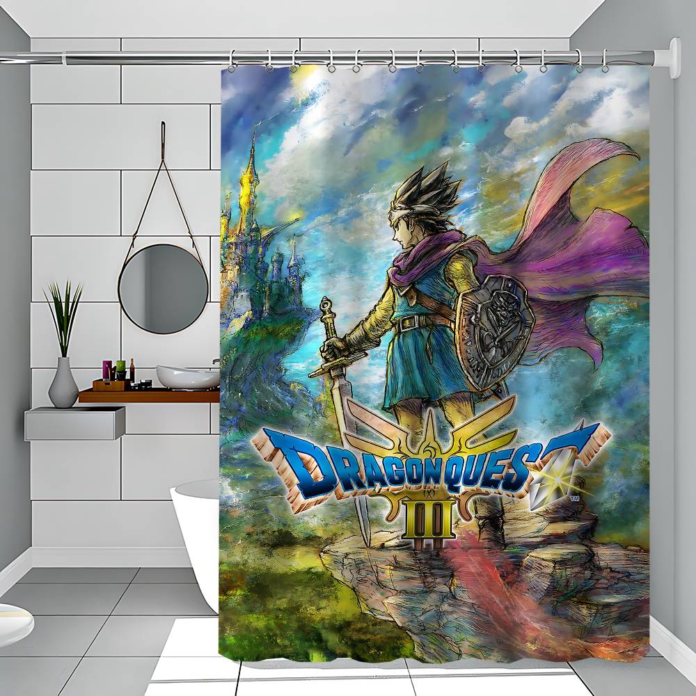 

D-Dragon Quest 1 Piece Of 150X180Cm Printed Shower Curtain Partition Bathroom Waterproof And Mold Resistant 90x180 cm
