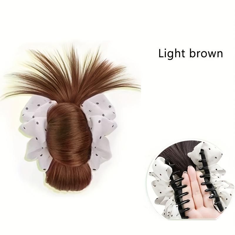 

Синтетический натуральный парик-пучок с сеткой для волос шиньон с зажимом для волос хвостики наращивание волос аксессуары для женщин и девочек