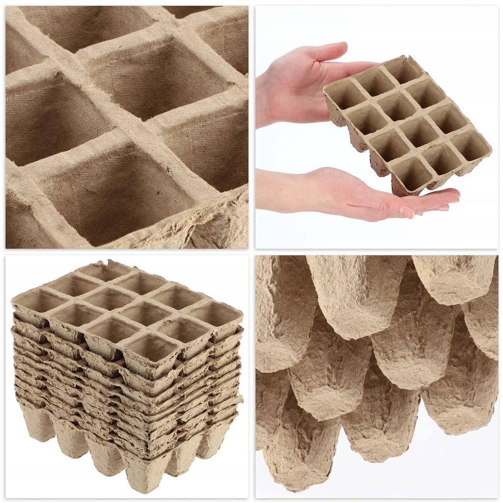 KADAX Doniczki Torfowe Rozsadowe Biodegradowalne Rozsady Sadzonki 10x12szt