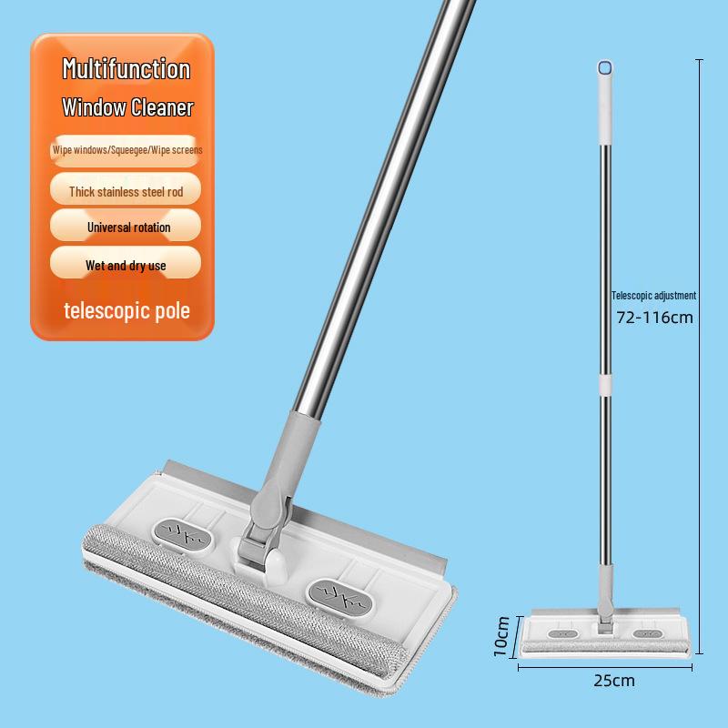 Telescopic Double-Sided Window Cleaning Tool for High-Rise Homes Telescopic Rod (72-116 cm)
