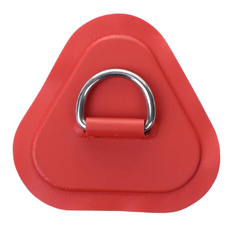 1Pc Surfboard Dinghy Boat Pvc Patch With Stainless Steel Triangle D Ring Patch Inflatable Boat Patch Canoe Deck Rigging Sup
