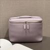 Large Capacity Leather Cosmetic Bag Portable Travel Makeup Case with Handle
