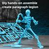 Dreidimensionales Schädelmodell Bauspielzeug Mehrfach bewegliche Schädel- und Knochenpuppen Dekoration Actionfiguren Neue Anime-Geschenke Heiß
