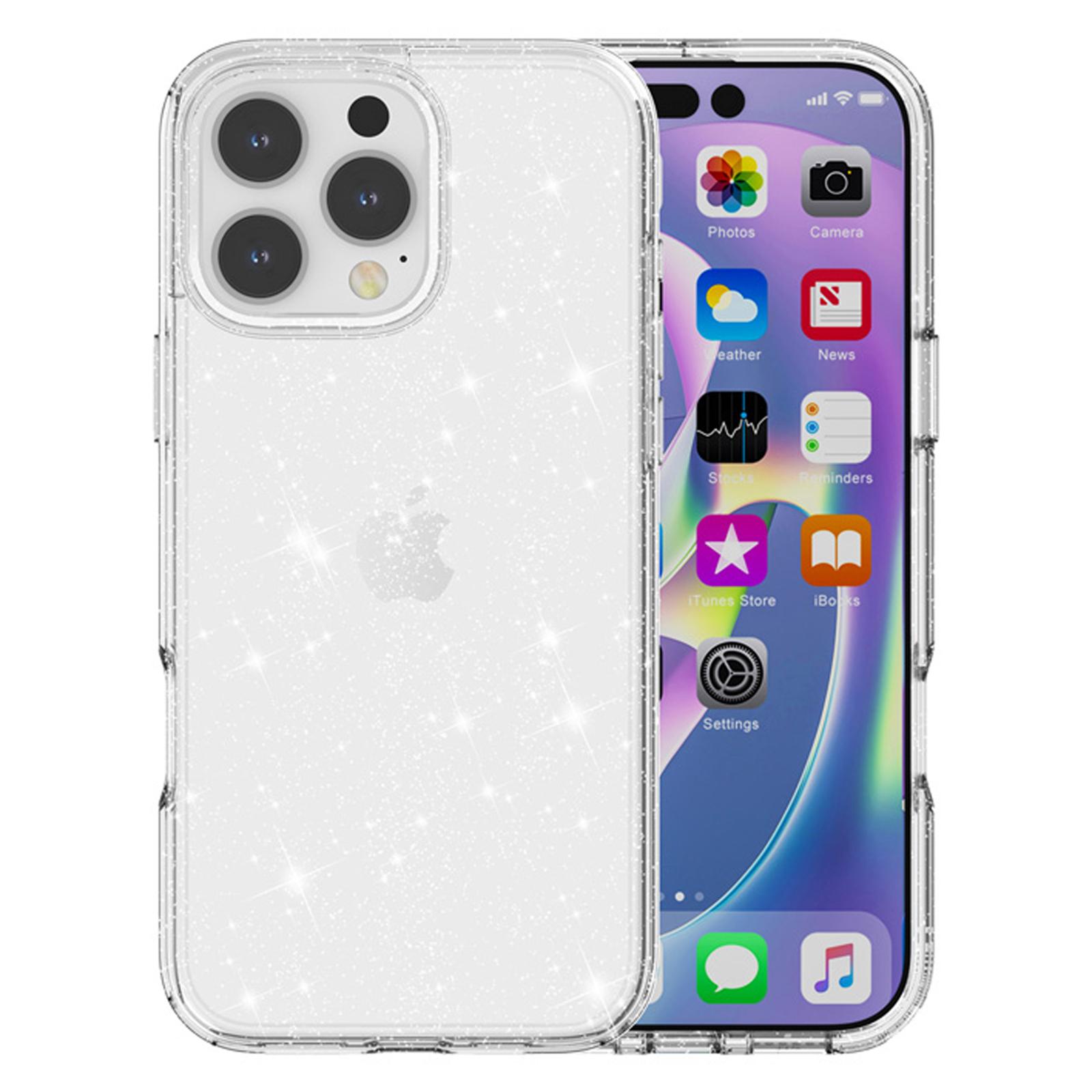 

AMORUS For iPhone 16 Pro Case Soft TPU Hard PC Back Shockproof Phone Cover C