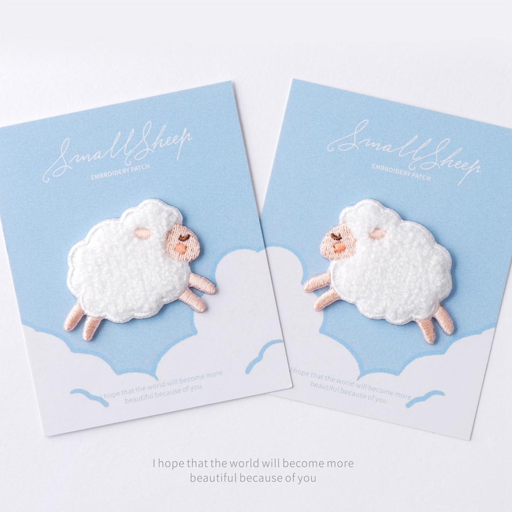 Plush Sheep Bear Sew On Scarf For Baby Stickers On Clothes Iron On Patches Badges Applique