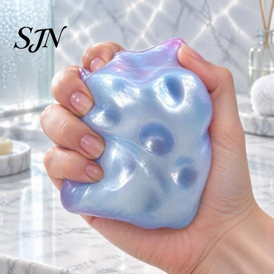 Cheese Squeeze Toy Stress Relief Toy, Slow Rising Pearlescent Fidget Washable Sensory Toys for Boredom Simulated Adults Kids Hand Relaxing