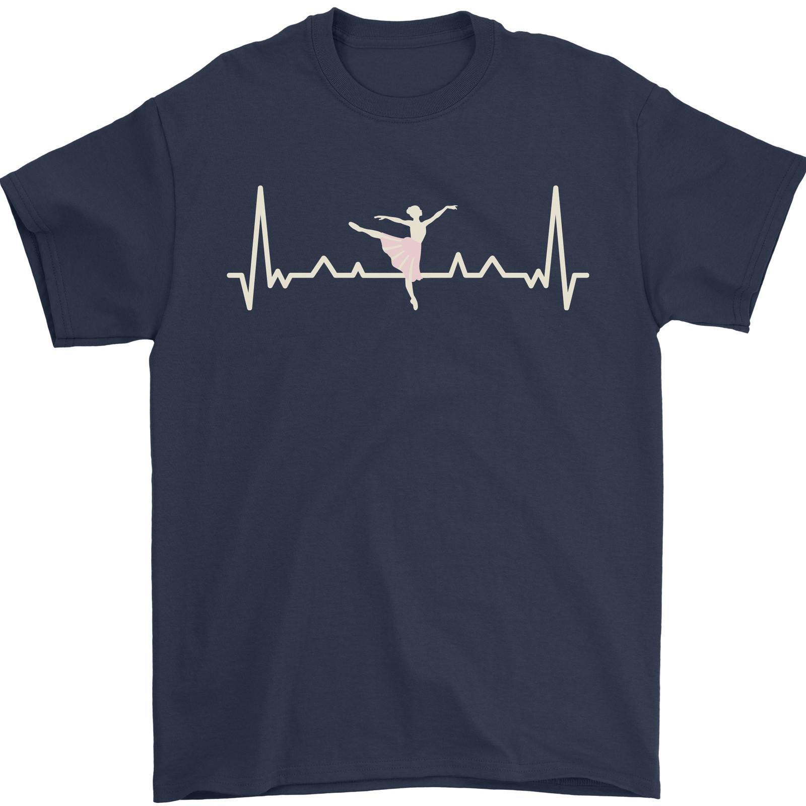 Ballerina Dancer ECG Dancing Ballet Pulse Mens T-Shirt 100% Cotton S разноцветный