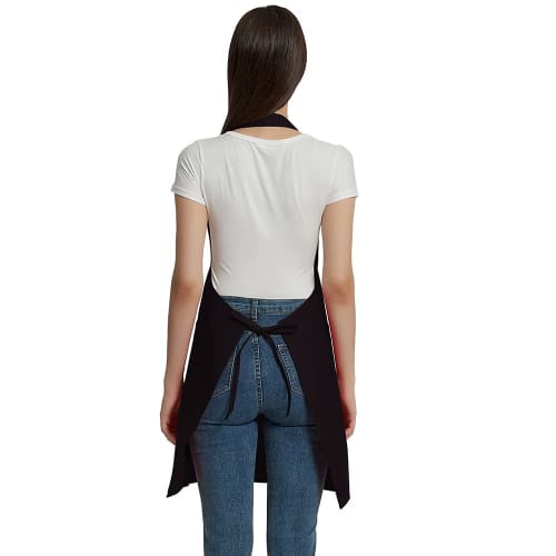 This stylish, simple, neck-hanging apron is perfect for both men and women, perfect for cafes, cooking classes, or any occasion. Features include larg