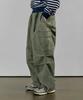 INDUST Belted Cargo Wide Parachute Pants_Khaki