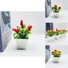 Artificial Fruit Bonsai Arrangement With Plastic Flowers And Miniature Plant Decor For Living Room