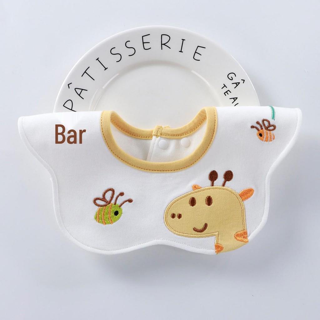 360° Cartoon Cotton Baby Bibs - Waterproof, Anti-Spit Up, Newborn Edition