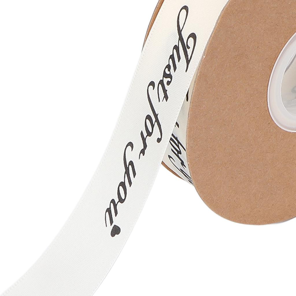 2.5cm Satin Ribbon Roll 45yd Printing Just for You Polyester for   Wedding Decoration Birthday Cake Packing